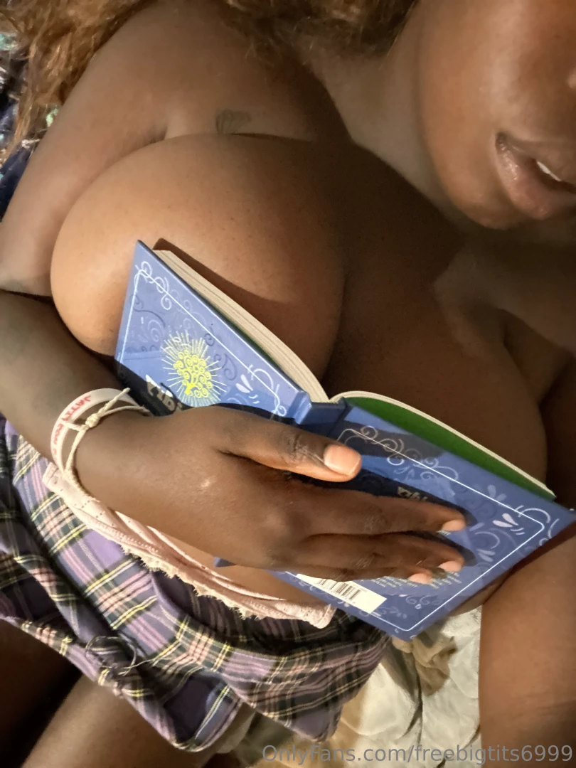 Reading topless in your bed 