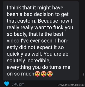 I really do love filming custom videos and it shows