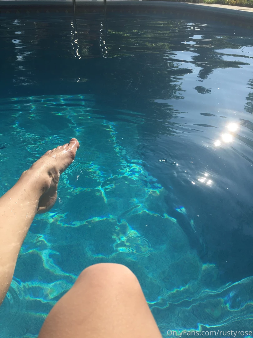 Sitting pool side 