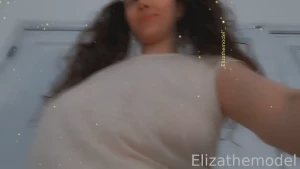 Outfit from a custom i filmed braless jeanshorts curvy bigboobs part 4