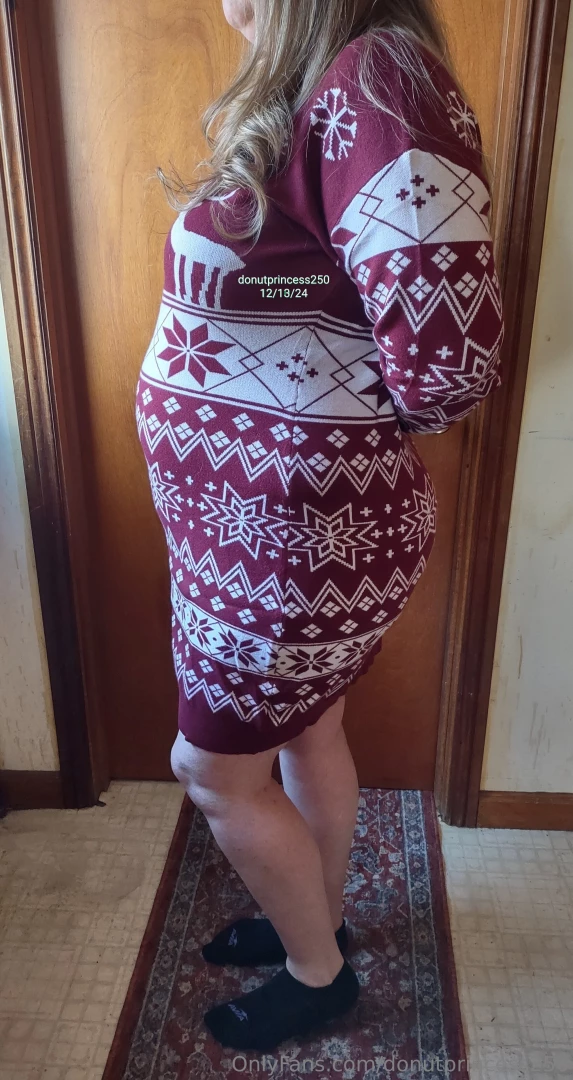 I got this cute sweater dress as an early gift and new pink dress came part 1 
