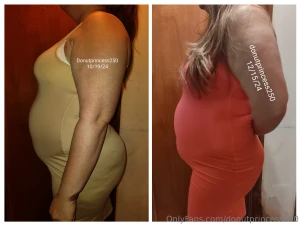 On the left 2 days into my 44 day stuffing binge 219lbs on the right