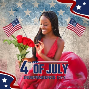 Wrapped in red glowing with pride and holding a little love for the part 1