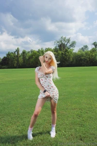 Blonde locks soft breeze and endless sunshine