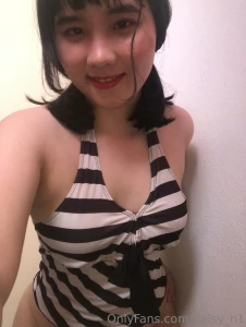 Trying old swimsuit from swimming class wow still fit hehe dear august