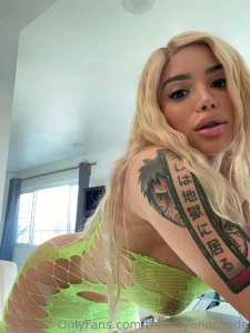 Barely dressed fully dangerous in green come unwrap the rest in my dms