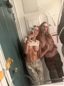 Now more pics with this bombshell do u think u can handle us both