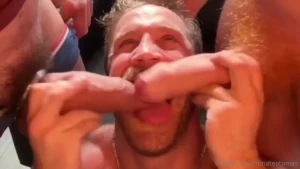 Monster dick double bj fun gooning dick in eye mouthfuck more really