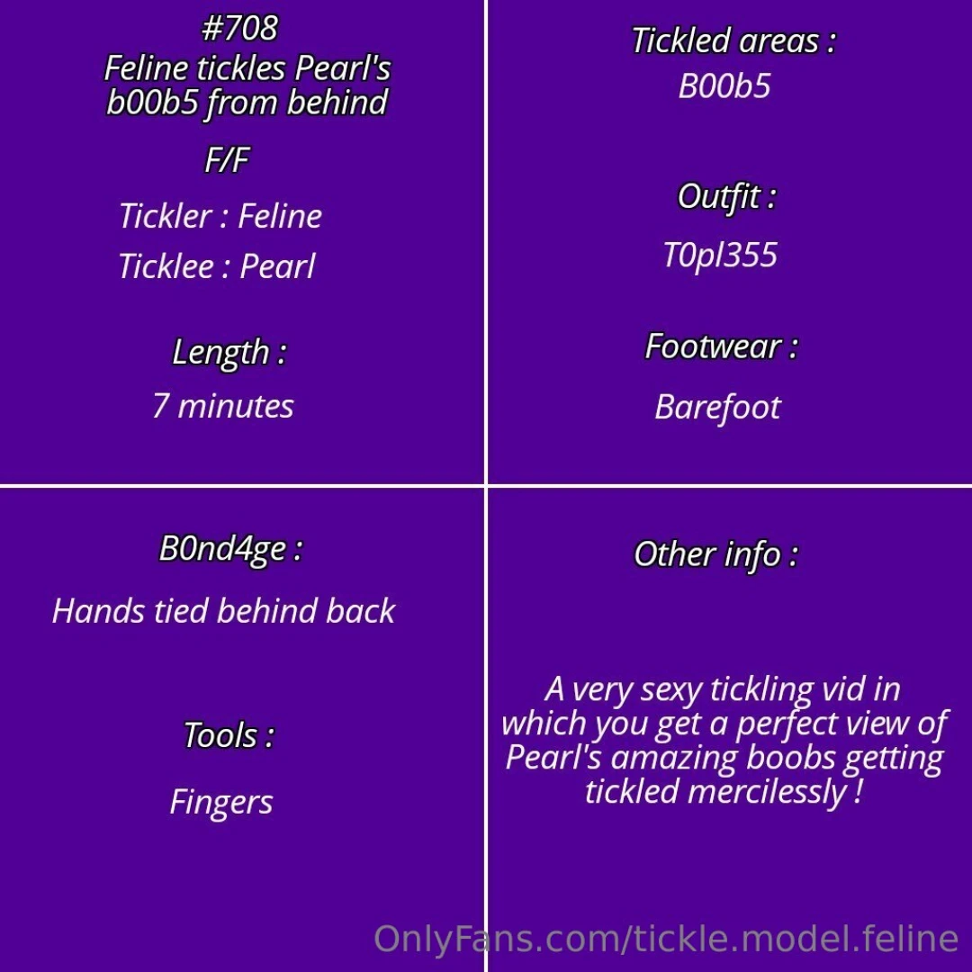 Vid 708 - feline tickles pearl s boobs from behind send me a message part 4 