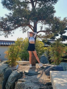 Beautiful weather my legs are so sexy