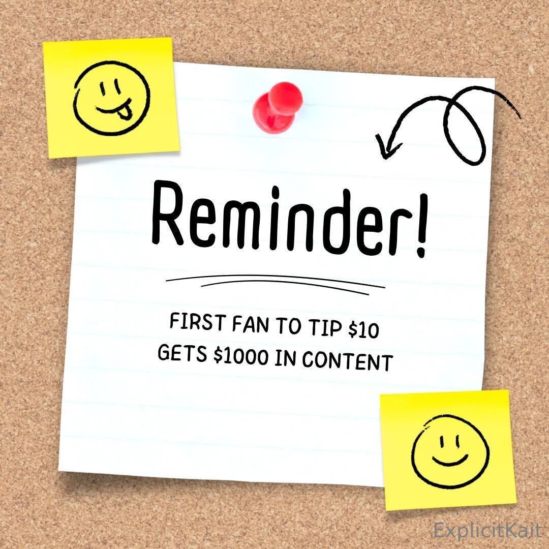 First fan to tip 10 gets 1000 in content 