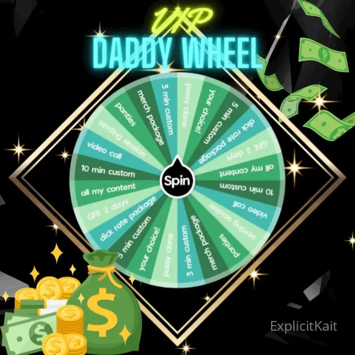 Only for my daddies who want luxury prizes 75 - 1 spin 130 - 2 spins 
