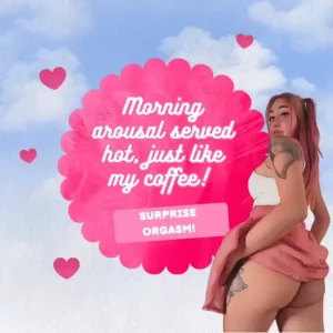 The first lucky babe to spoil me with a morning tip for a coffee amp a