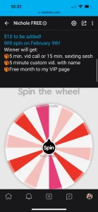 Last week to be added to the v-day wheel