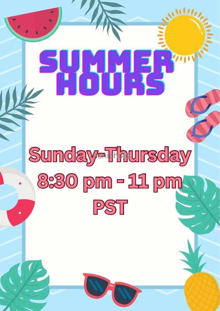 Summer naughty hours starting june 2nd 
