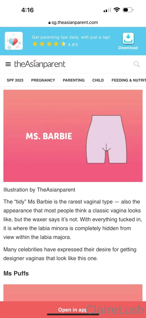 I have the rarest pussy type aka a barbie pussy tip 7 nbsp to find out 