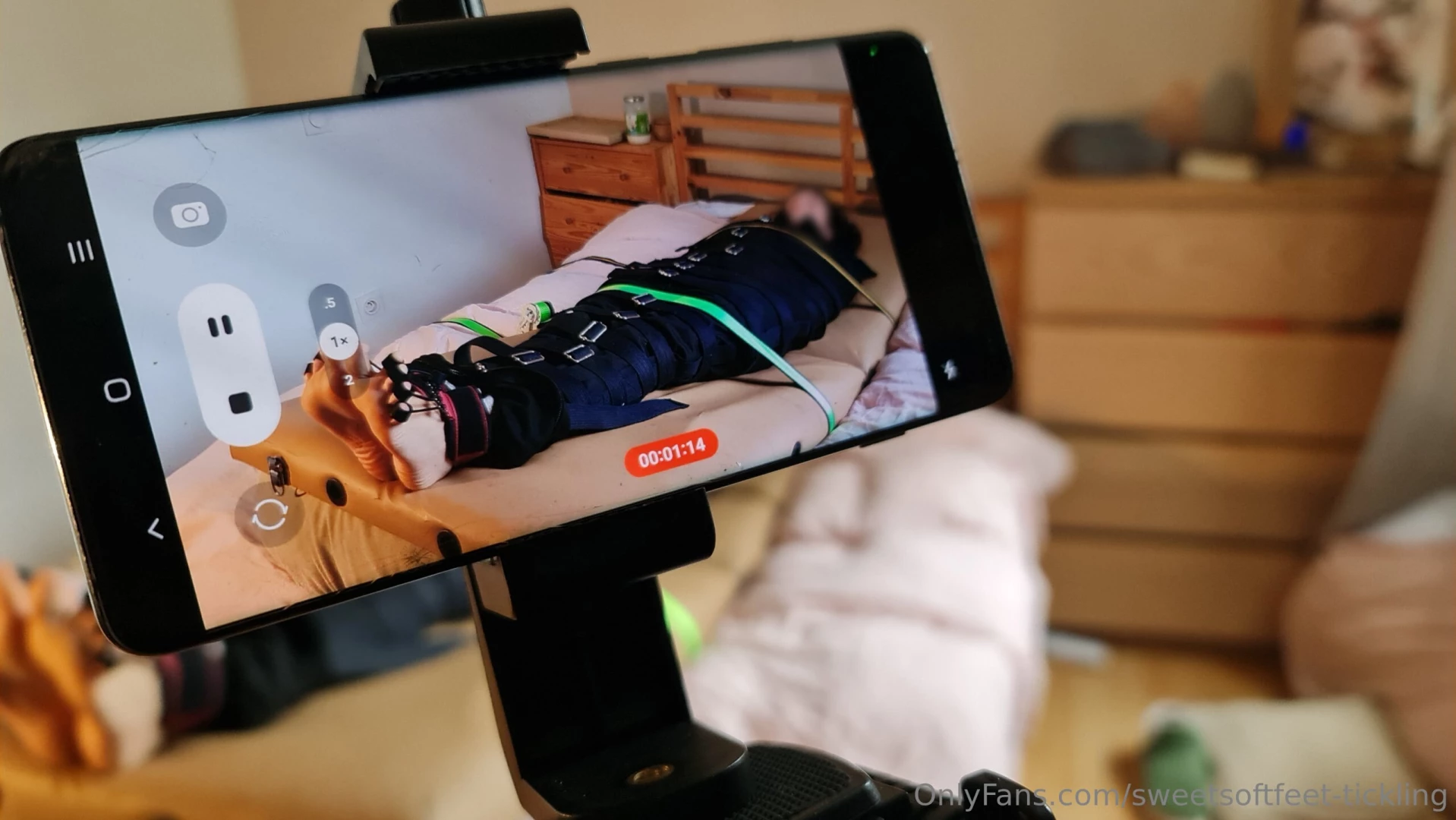 My tickling session 32 in the ultimate tickling device is coming part 1 