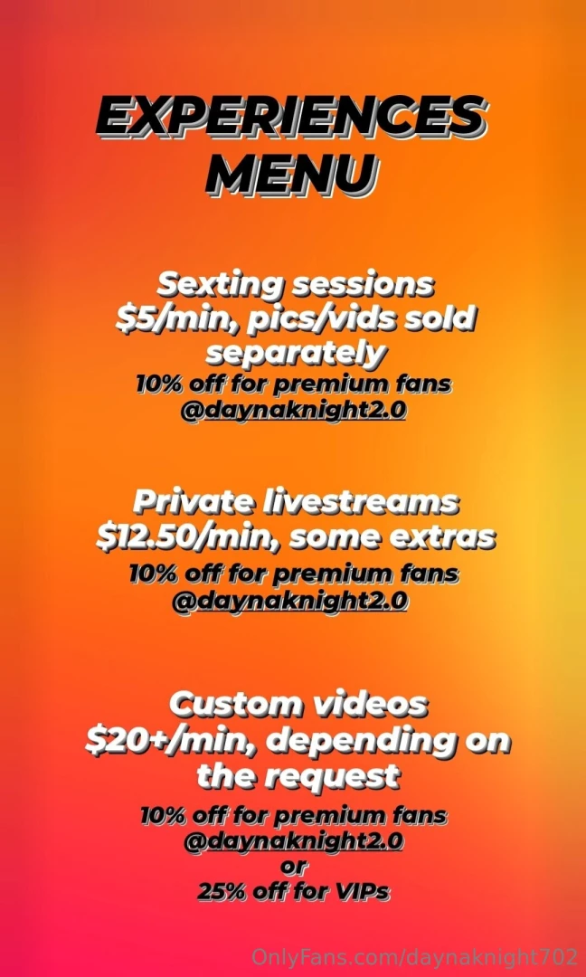 Here is a list of the types of videos i currently have available as 