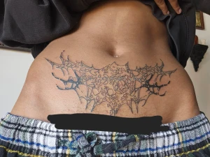 Finally got the outline of my tattoo done shading next week 3 part 1