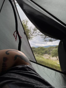 Morning in the tent the inspiration of nature and fresh air is what
