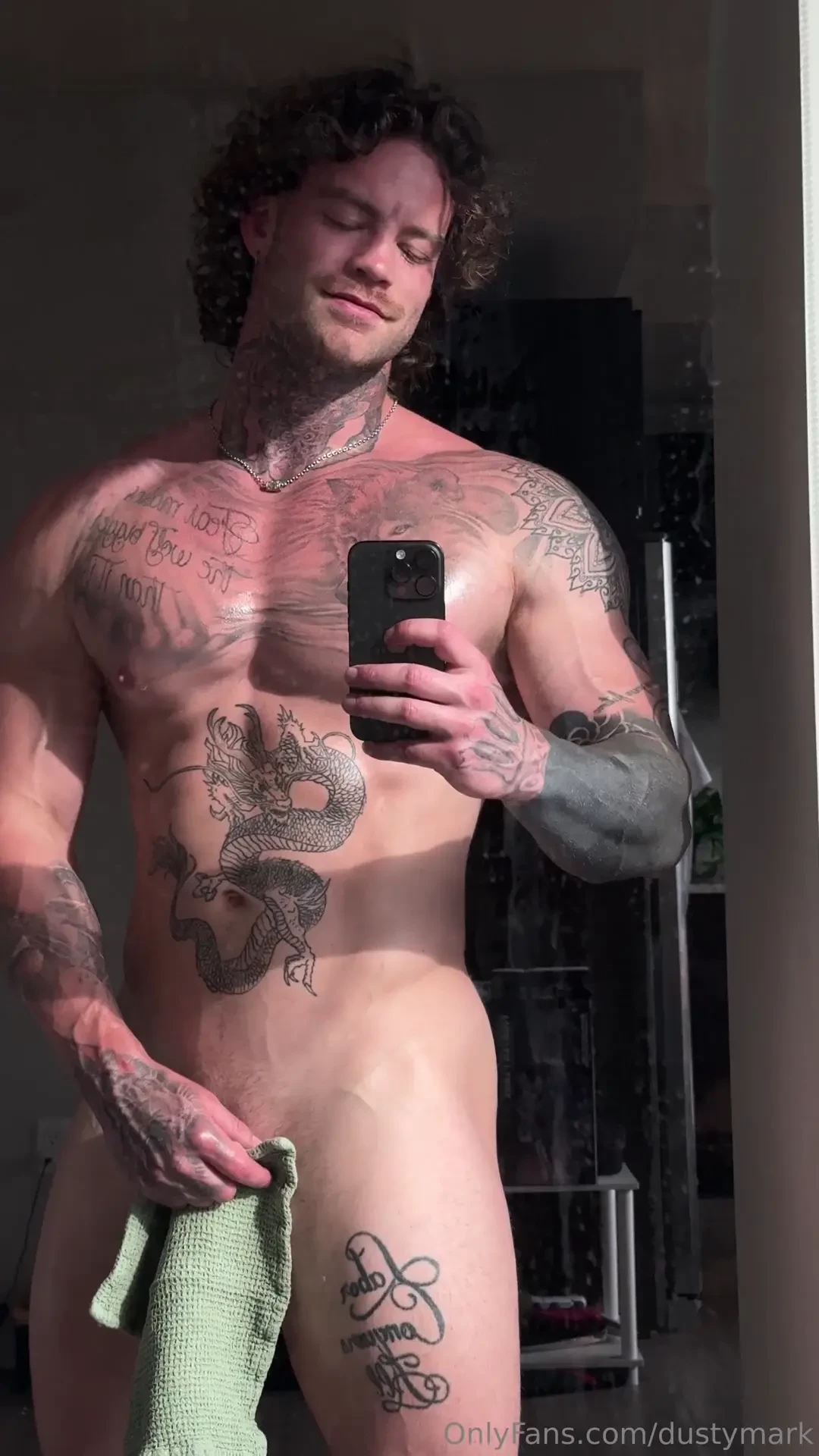 Poorly cleaned mirror and a little oil on a big man also video coming 