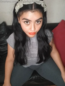 Angelic face hidden in a diabolical blowjob