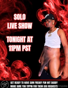 What s good mane yo fav chocolate daddy is goin live tonight at 11pm