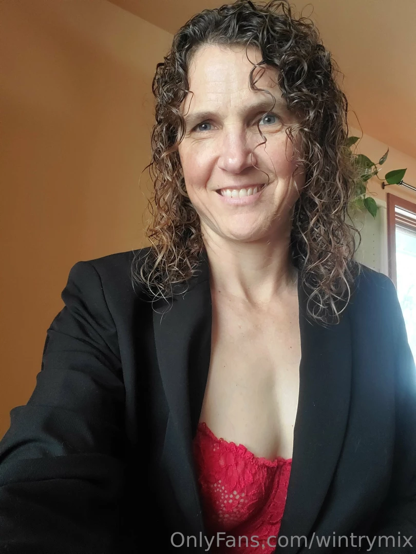 Business woman on top with a silky secret underneath 
