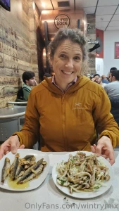 Eating pig-ear salad and sardines while i m on vacation in southern