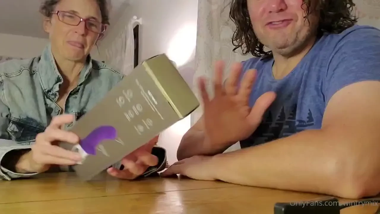 We got a new vibrator and it is purple our first look to see what it 