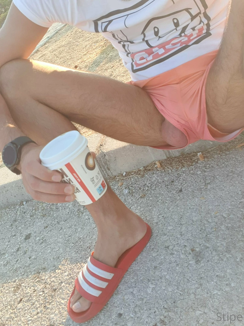 Short stop for coffee on motorway 