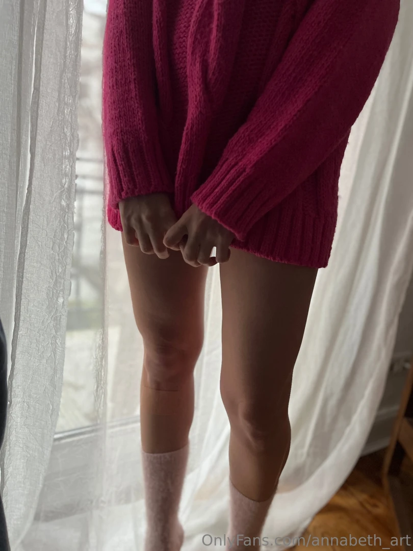 I m so shy i hope you like my pink sweater 