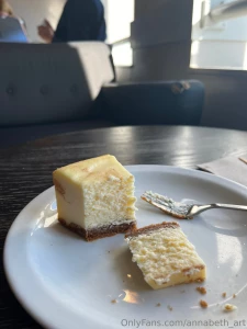 I so in love with my morning routine - cheesecake with a nice cup of