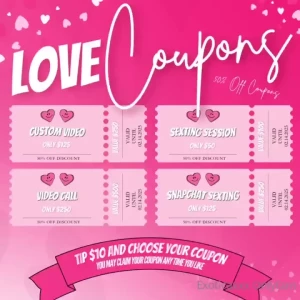 Love coupons tip only 10 and choose your coupon