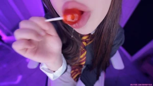 Asmr hermione lollipop slurping uncensored version on my premium part 2