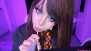 Asmr hermione lollipop slurping uncensored version on my premium part 1