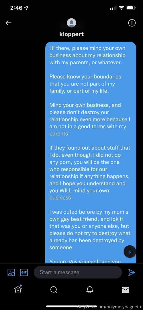 Hi everyone i will take a break for a while because someone is trying part 4 