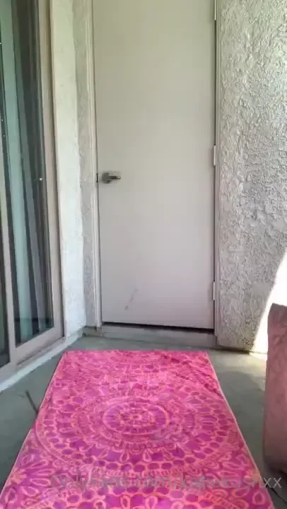 Naked stretching right on my patio do you think my neighbors saw me 