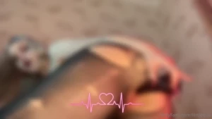 Rough penetration with a toy into a tender pussy which is intended