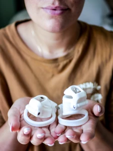 New chastities came in which one should i use on him part 1