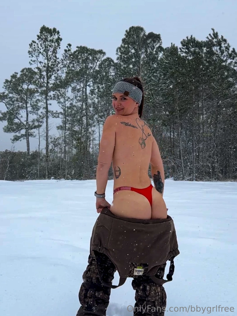 Southern girl in the snow buy this post for snow titties part 3 