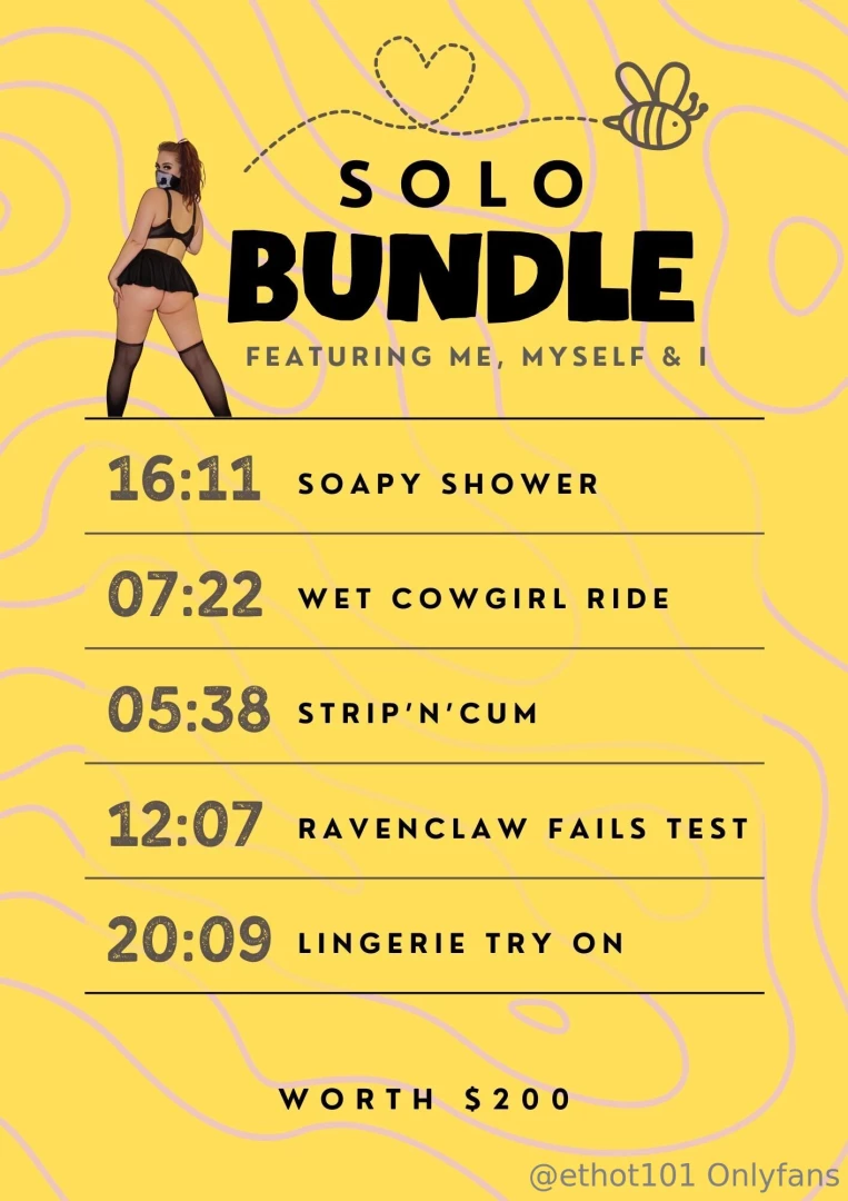 Solo bundle 5 full length videos watch me cum from sooo many different 