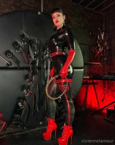 These red boots were made for walking all over you standing before you