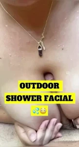 2020 outdoor shower bj facial sucking my step brother off in an