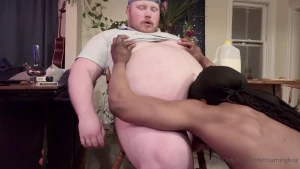 Big fat piggy loves to eat and cum