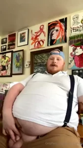 Fat stoner pig w hands free cum part 1