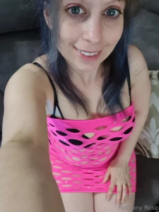 The pink mesh dress