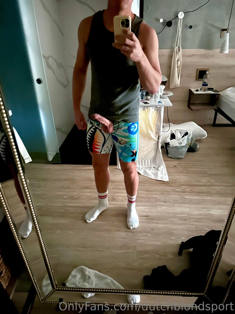 Took my morning wood out of my boxers 