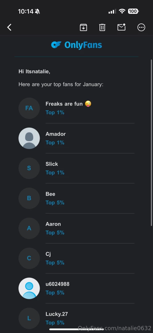 If you were a top fan dm me i got money for you only top 1 