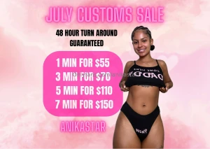 Hey babe my july custom sale is live and you can have me alllll to part 1